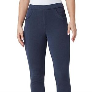 Time And Tru Fitted Stretch Navy Blue Women's Caori Pants